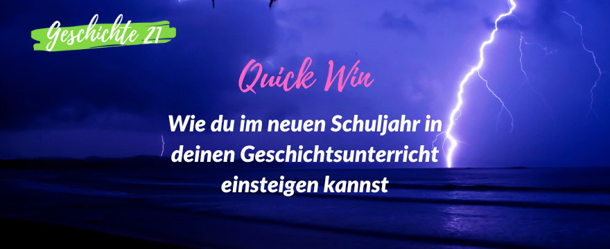 Beitragsbild Einstiege Geschichtsunterricht