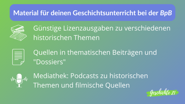 Material Für Den Geschichtsunterricht | 3 Tipps