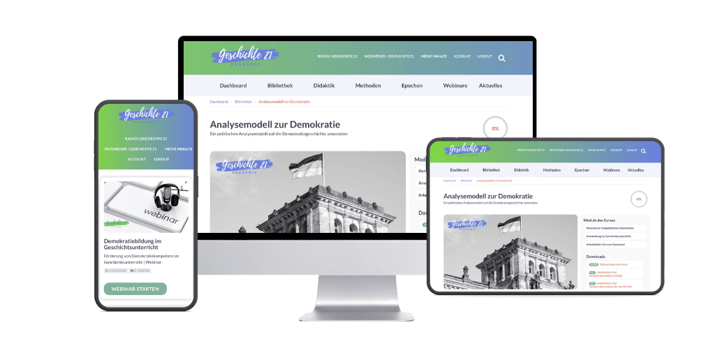 Akademie Geschichte 21 digitales Fortbildungsportal