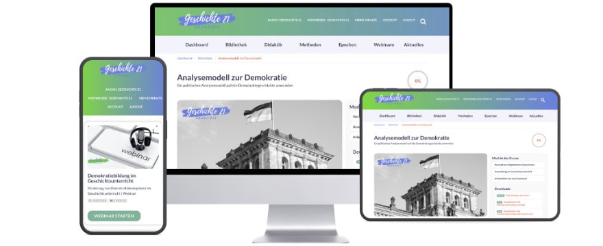 Akademie Geschichte 21 digitales Fortbildungsportal